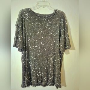 SHEIN Black and White Starry Top